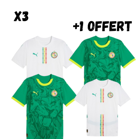 Family Pack Maillots Domicile & Extérieur Sénégal 2025