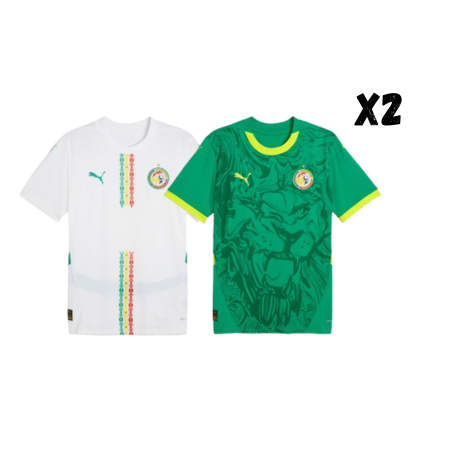 Duo Pack Maillots Domicile & Extérieur Sénégal 2025